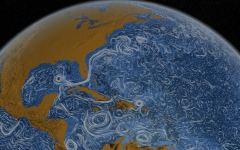 Фрагмент видеовизуализации ECCO (Изображение sciencedaily.com)