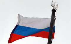 Российский триколор на здании ОГА в Луганске © РИА Новости, Виталий Белоусов 