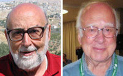 Франсуа Энглер и Питер Хиггс. Фото с сайта nobelprize.org