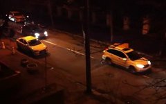 Автопробег в Киеве. Стоп-кадр с видео в YouTube