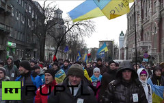 «Евромайдан». Кадр телеканала Russia Today