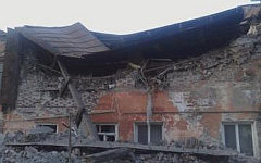 Обрушившийся дом. Фото с сайта 59.mchs.gov.ru