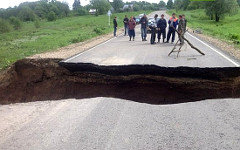 Место обрушения. Фото с сайта kaluganews.com