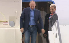 Владимир Путин прибыл на саммит G8. Кадр телеканала Sky News