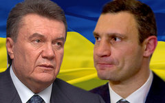 Виктор Янукович и Виталий Кличко. Коллаж © KM.RU