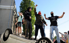 Погром российского посольства в Киеве © РИА Новости, Александр Максименко