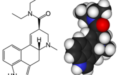Structure of lysergic acid diethylamide (LSD)