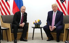 Беседа с президентом США Дональдом Трампом © Пресс-служба Кремля