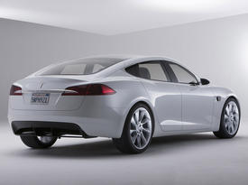 Tesla Model S. Вид сзади