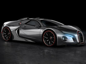 Новый Bugatti Veyron. Перед-бок