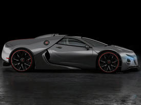 Новый Bugatti Veyron. Вид сбоку