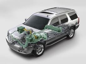Cadillac Escalade Hybrid перед-бок