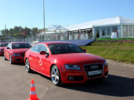 Audi A5 Sportback на полигоне Audi Quattro Camp. Фото Auto.km.ru