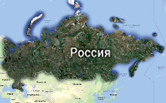 Карта России. Изображение сервиса Google Maps