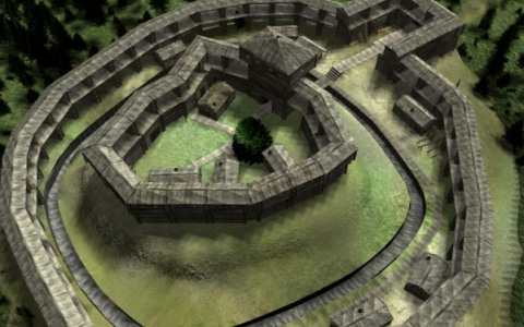 Реконструкия Югорского городища. Изображение с сайта history.novosibdom.ru
