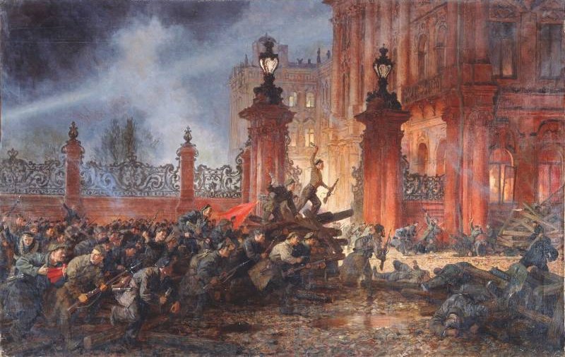 Штурм Зимнего дворца. Худ. Н.М. Кочергин. 1950 год.