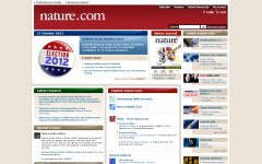 Скриншот главной страницы сайта nature.com