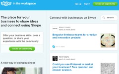 Скриншот главной страницы сайта workspace.skype.com