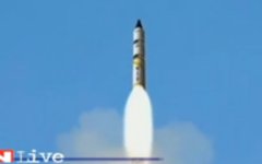 Запуск «Агни-5». Стоп-кадр телеканала IBN