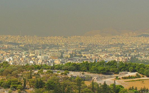 Смог в Афинах. Фото с сайта wikimedia.org