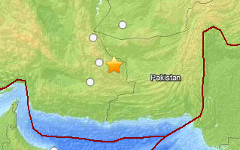 Эпицентр землетрясения на карте earthquake.usgs.gov