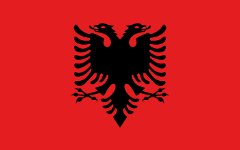Флаг Албании. Изображение с сайта wikipedia.org