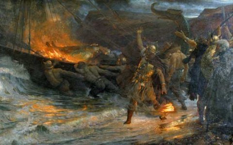 «Похороны викинга». Художник Фрэнк Дикси. Фото с сайта wikimedia.org