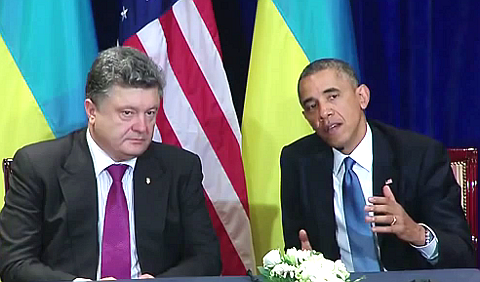 Петр Порошенко и Барак Обама. Фото с сайта whitehouse.gov