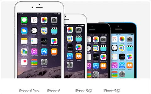 Сравнение моделей iPhone. Фото с сайта apple.com