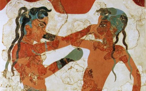 Часть фрески с острова Санторин. Фото с сайта wikimedia.org
