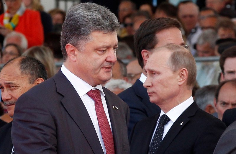 Петр Порошенко и Владимир Путин