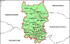 Омская область на карте